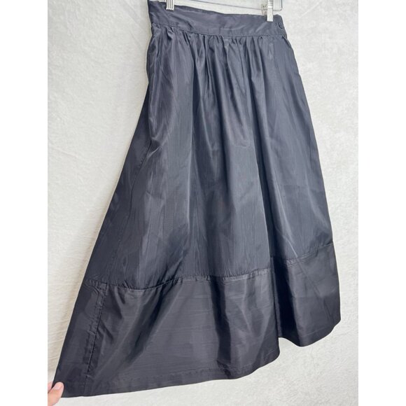 Vintage Neusteters of Denver Women's Black Satin Skirt Size 9 - Picture 3 of 9
